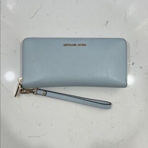 Michael Kors Sky Blue Wristlet Wallet